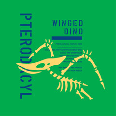 pteranodon skeleton hand drawn illustration graphic vector  © I'L YELLOW