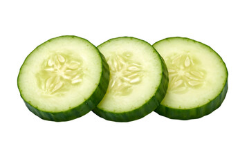 cucumber slices isolated on white background