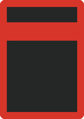 Obraz premium vector illustration of a blank red and black board