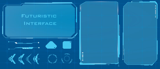 Minimal Futuristic HUD Frame for Digital Interface Screens