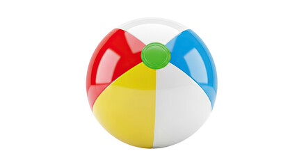 Fototapeta premium Colorful Beach Ball with Green Valve