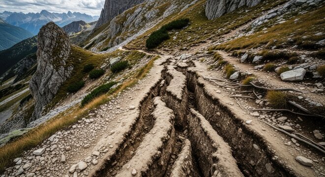 Cracked Earth - A Dramatic Landscape.