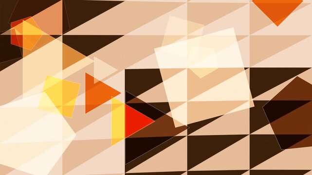 creating geometric patterns in warm abstract shapes and overlapping triangles