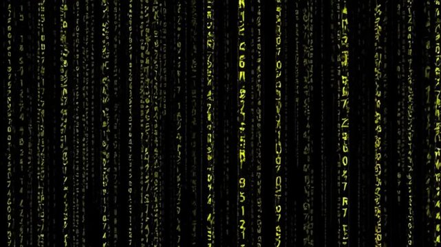 Digital Code Streams: Abstract depiction of data streams, a network of zeros and ones cascade downwards. Represents the core of the digital age.