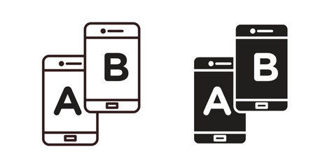 A B testing icon vector Illustration logo template pack © John