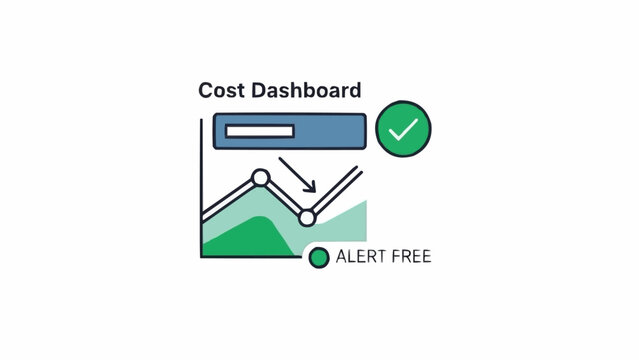 Green alert free cost dashboard graph.