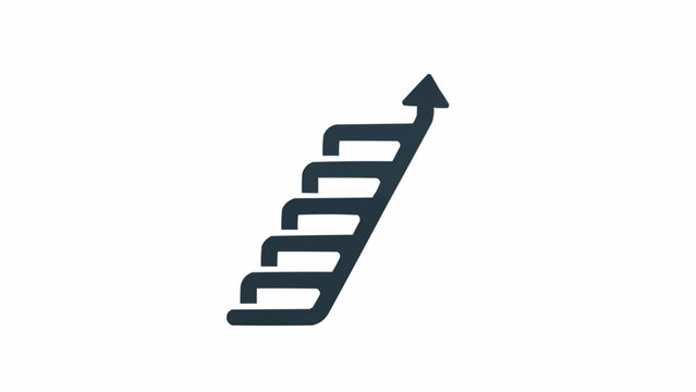 Graph with Ascending Arrow and Stairs.