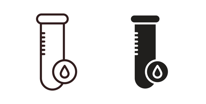 Blood test icon vector Illustration logo template pack