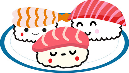 Sushi and Japanese Cuisine Illustration © woonyoung