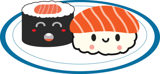 Sushi and Japanese Cuisine Illustration © woonyoung