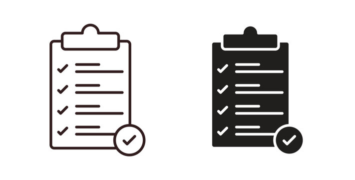 Clipboard check icon vector Illustration logo template pack