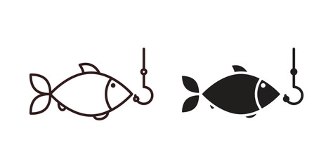Fishing icon vector Illustration logo template pack © John
