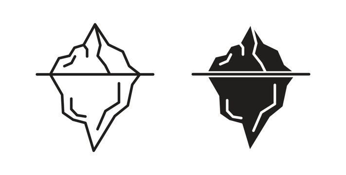 Iceberg icon vector Illustration logo template pack