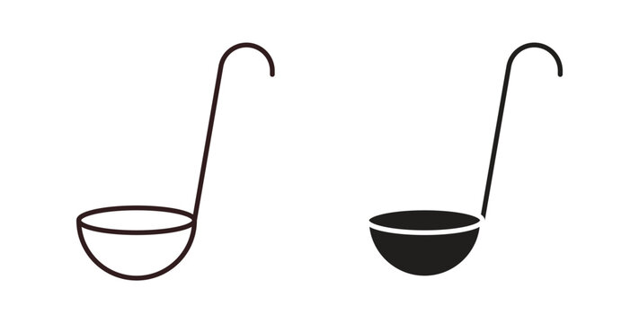 Ladle icon vector Illustration logo template pack