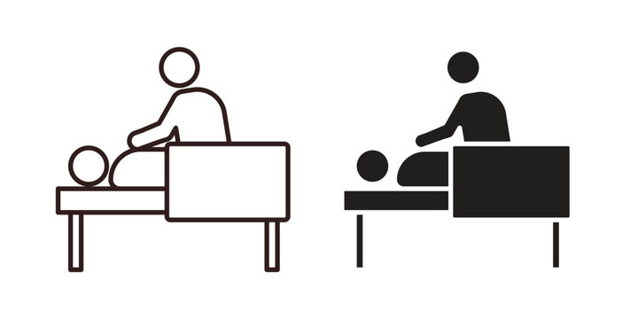 Massage icon vector Illustration logo template pack