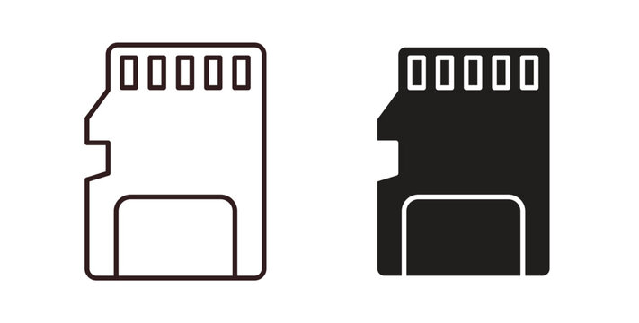 Memory card icon vector Illustration logo template pack
