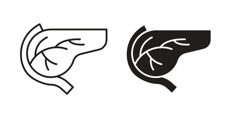 Obraz premium pancreas icon vector Illustration logo template pack