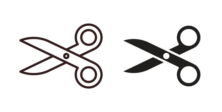 Scissors icon vector Illustration logo template pack