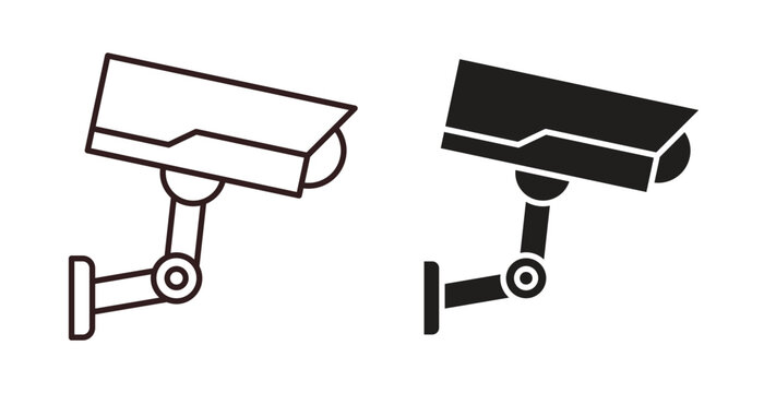 Security camera icon vector Illustration logo template pack