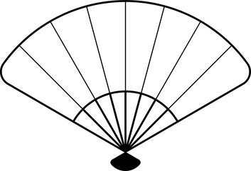 Folding Fan Line Icon
