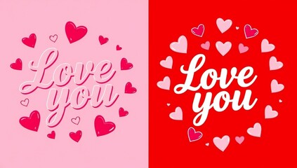Love you heart designs