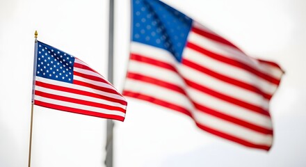 Obraz premium American flag day 4th of july and labor day celebrations with patriotic flags
