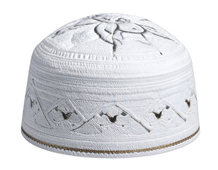 Prayer cap kopiah isolated on transparent background