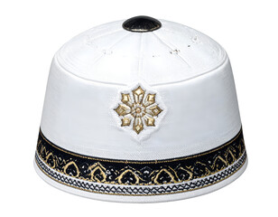 Traditional Muslim cap isolated on transparent background