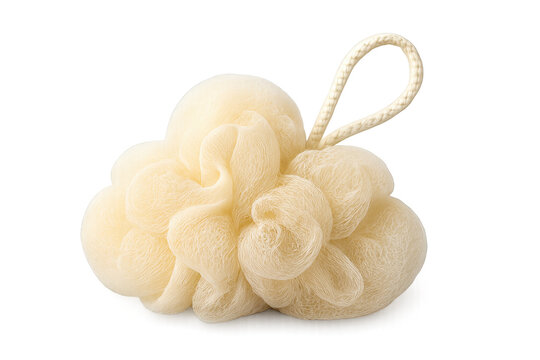 Cream bath sponge for showering and exfoliating skin