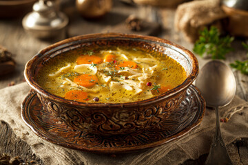 Traditional Polish Tripe Soup with Marjoram &ndash; AI Generative