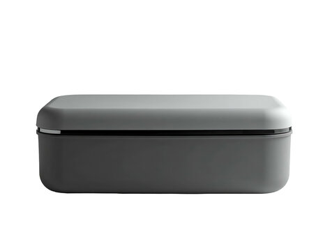 Sleek, rounded, silver-grey compact case with subtle dark accent line