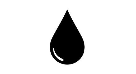 Single Black Liquid Droplet.