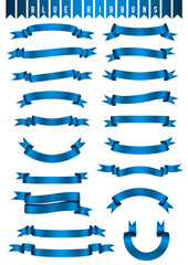 青のリボン色々