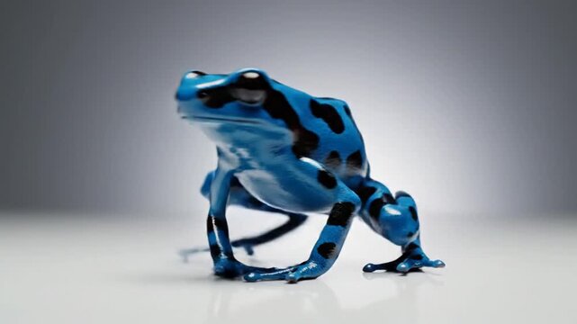 Blue Poison Dart Frog Studio Close-Up