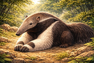 動物-オオアリクイ