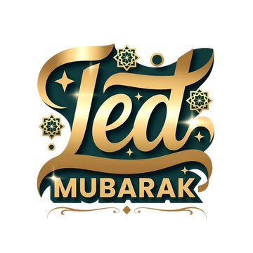 Luxury Jed Mubarak greeting with elegant golden typography and cultural significance