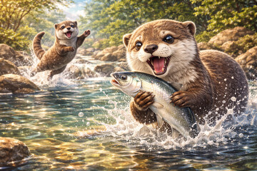 動物-コツメカワウソ