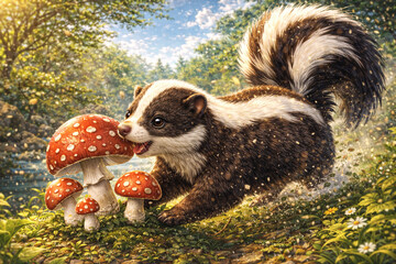 動物-シマスカンク