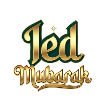 Luxury Jed Mubarak greeting with elegant golden typography and cultural significance