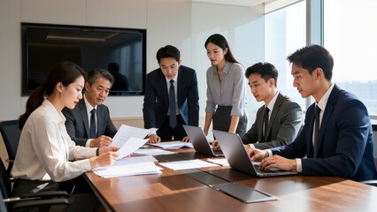 Business meeting in conference room