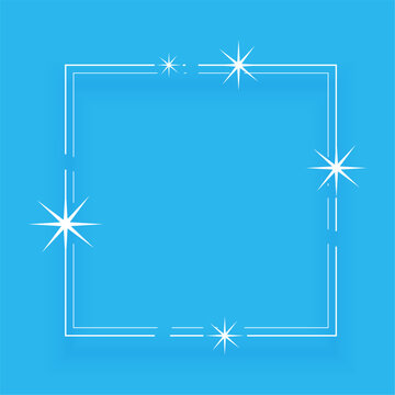 artisitc sparkling starry empty square frame design