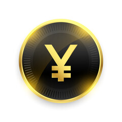 Obraz premium isolated japanese money yen golden coin design