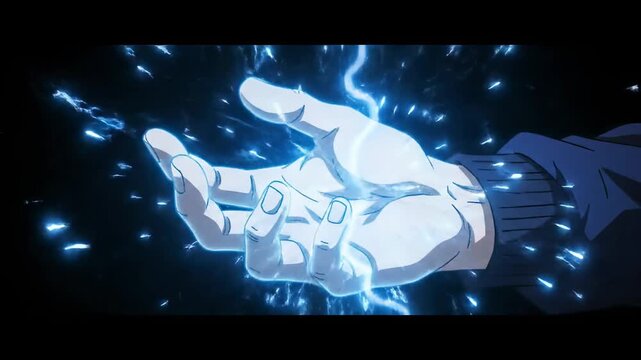Chidori 2D Anime Overlay with Electric Lightning Energy