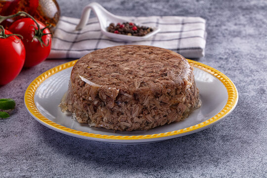 Russian traditional Holidets with chicken