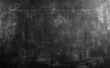 Fototapeta premium Blank black chalkboard with chalk traces. 