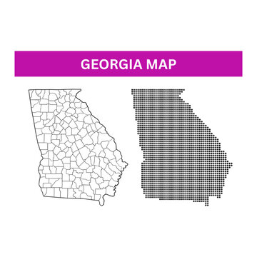 Georgia country map illustration featuring borders, regions, and major cities like Tbilisi. Perfect for travel guides, educational materials, tourism posters, infographics, and geographic design.
