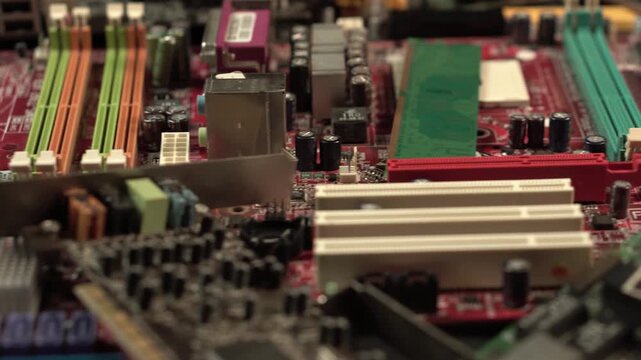 Electronic Waste, Desktop Computer Parts, Close Up