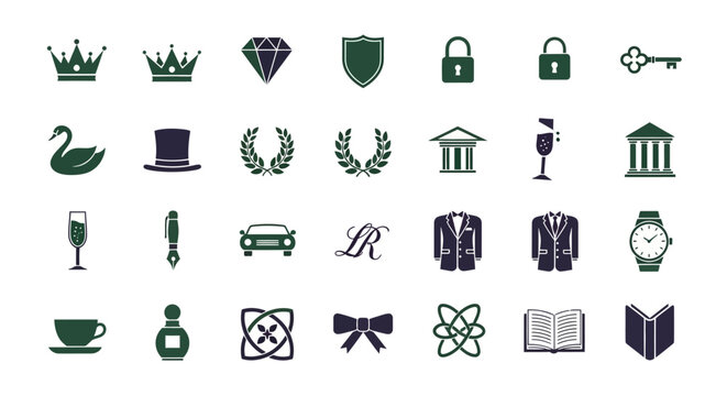 Luxury icons and symbols collection.