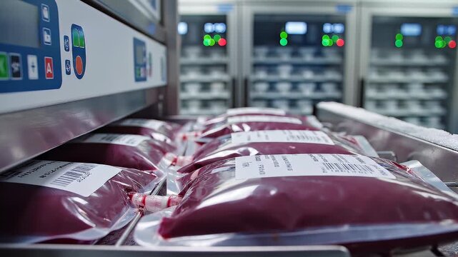Automated Blood Bags Processing in Medical Freezer Storage