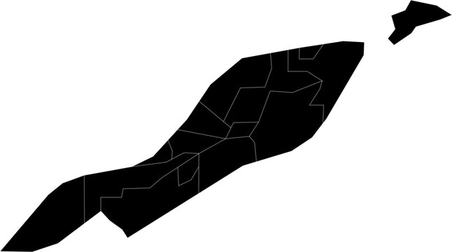 Anguilla Map Black Single Color Vector